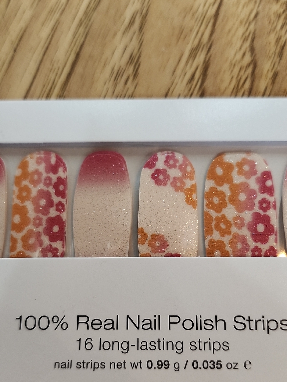 👉*NWT* COLOR STREET "GROW WITH THE FLOW" 100% NAIL POLISH STRIPS ~ORANGE /PINK